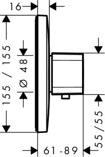 Смеситель Hansgrohe Ecostat E 15706000 для душа с термостатом